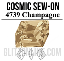4739 Glitzstone Champagne Gold Cosmic Fancy Rhinestone